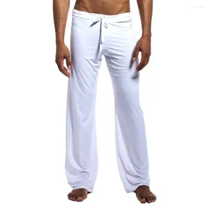 Pantalons pour hommes en cours d'exécution pantalons de yoga hommes décontracté couleur unie taille basse cordon de serrage en vrac sport fitness droit