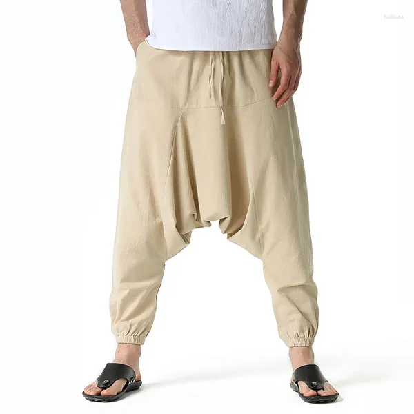 Pantalones para hombres S-3XL! 2023 Primavera y otoño Harem Gran bolsillo Pantalones elásticos Casual Fiesta al aire libre