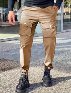 Pantalon pour hommes S-3XL Kaki Sports Casual Street Trendy Multi Pocket Cargo Design Pantalon à la mode et polyvalent pour hommes