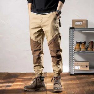 Herenbroeken Safari -stijl Heren Tactische Vrachtparts Lente/Zomer Militaire Outdoor Street Kleding Casual Mens Vergelijking Retro oversized broek J240507