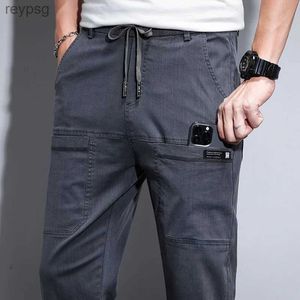 Pantalon pour hommes Sarouel Pantalon à 6 poches pour hommes Longueur de rinçage Vêtements coréens Noir Casual Cargo Jogging Été 2022 YQ240115