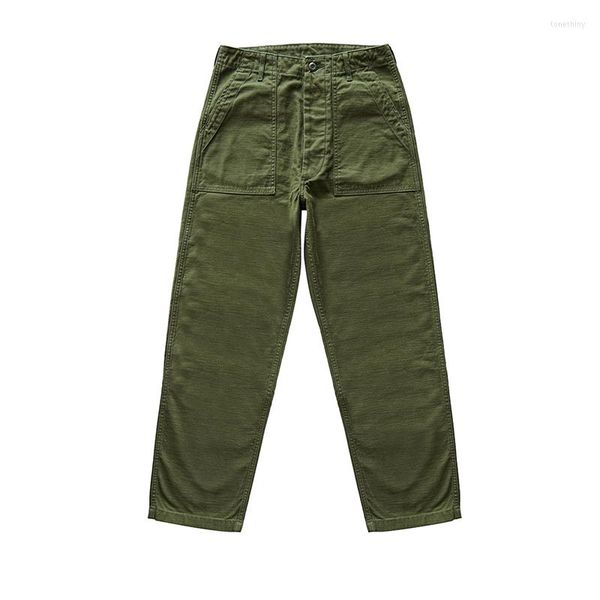 Pantalones de hombre SauceZhan OG-107 Fatigue Utility Classic Olive Sateen Men's Baker Satin Cotton Original Loose Fit