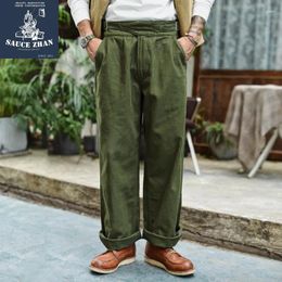 Pantalons pour hommes SauceZhan UK ARMY Gurkha OG-107 Fatigue Classic Military Olive Satin Wide Leg Capris Casual