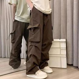 Pantalon Cargo avec poches sécurisées pour hommes, Style de rue, avec plusieurs poches, coupe ample, taille élastique, mode Hip Hop, confortable