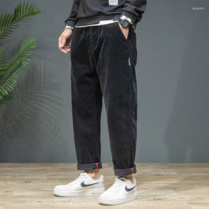 Pantalon Homme Sensir21 Automne Hiver Velours Côtelé Décontracté Grand Hip Hop Lâche Droite Papa