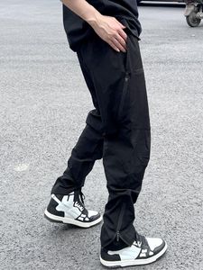 Herrenhose Sianlanhiam Doppelform Reißverschluss Kordelzug Taille Mehrere Taschen Jogger Techwear Aesthetic Gorpcore