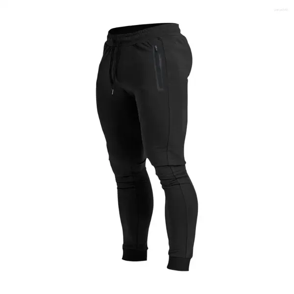 Pantalones para hombres Sport Sport Pocket Jogger Sport de secado rápido con bolsillos con cremallera cintura elástica para entrenamiento en gimnasio