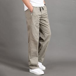 Pantaloni da uomo Simple L Pantaloni da uomo in cotone con lacci e tasche in cotone nel complesso