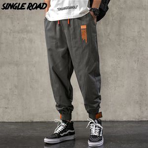 Herenbroeken Single Road Harembroek Heren Mode Baggy Katoen Hip Hop Joggers Japanse streetwear broek Mannelijke cargobroek voor heren 230307