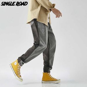 Pantalons pour hommes SingleRoad Mens Corduroy Baggy Pants Men 2022 Patchwork Pantalons de sport Streetwear japonais Casual Male Harem Pantalons pour hommes Z0306