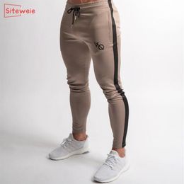 Pantalon pour hommes Siteweie Coton Track Pant Bottom Jogger Pantalon d'entraînement Fitness Hommes Gyms Skinny Pantalon de survêtement 2021 Mode Sportsw241B
