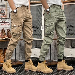 Pantalons pour hommes Skinny Cargo Automne Hommes Slim Fit Jogger Taille élastique Pantalon tactique extérieur avec poches multiples 230828