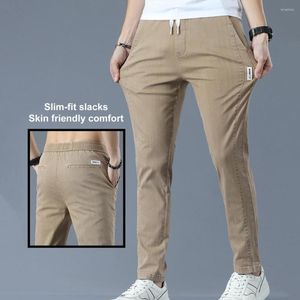 Pantalons pour hommes Slim Fit cordon de serrage taille réglable hommes Streetwear pantalon ceinture élastique pour décontracté