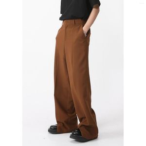 Pantalons pour hommes coupe ajustée mode Style coréen pantalons à jambes larges à la mode Denim Vintage