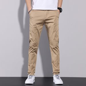 Pantalons pour hommes Slim Fit Pantalons Pour Hommes D'affaires Crayon Pantalon Coton Étiré Mâle Travail Casual Adolescents Bureau Plus Kaki Vêtements 230512