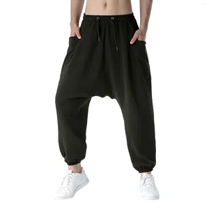 Pantalon masculin soild pantalon de survêtement doux confortable pantalon de crotteuse en vrac sport de street