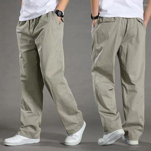 Pantalon pour hommes couleurs de cargaison de cargaison chute de printemps avec une taille de taille élastique