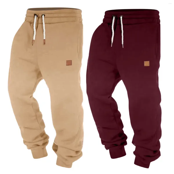 Pantalons pour hommes Couleur unie Pantalons de survêtement amples Vêtements de sport Cordon de serrage Loisirs Athlétiques Décontractés Usure Quotidienne Automne Hiver Survêtement Pantalones