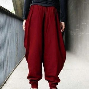 Herenbroek Effen kleur Retro-stijl Harem Losvallende broek met elastische taille voor casual streetwear Trekkoord