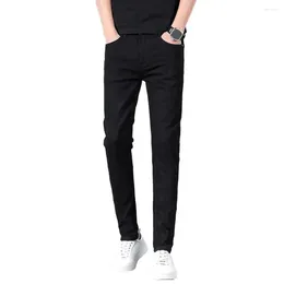 Pantalon pour homme, couleur unie, doux au toucher, Style Business, coupe cintrée avec poches élastiques, respirant pour plus de confort