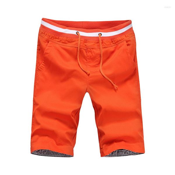 Pantalones de hombre Ropa de trabajo de color sólido Pantalones cortos de playa casuales de talla grande