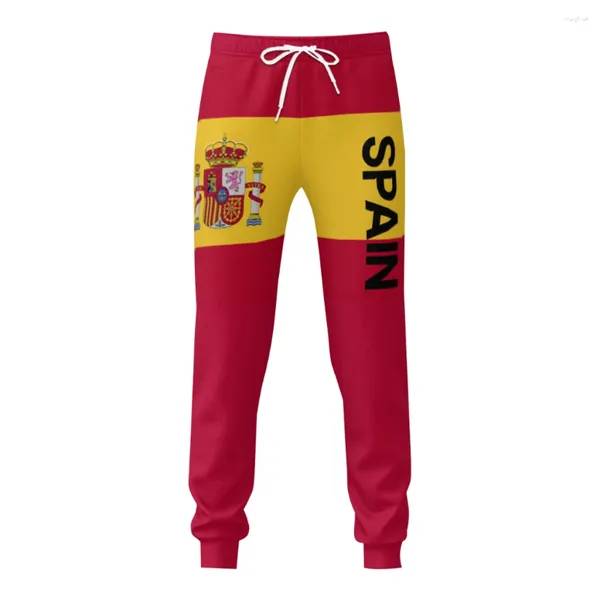 Pantalons pour hommes Espagne Drapeau Hommes Pantalons de survêtement avec poches Joggers pour hommes Sports Casual Sweat Cordon