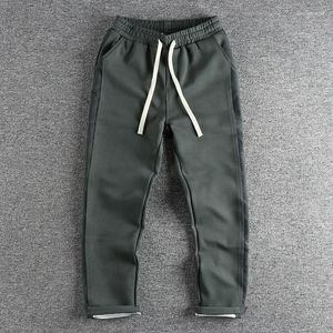 Pantalon pour hommes, design d'épissure, tendance, droit, décontracté, personnalisé, fente large, garde-jambes, 418