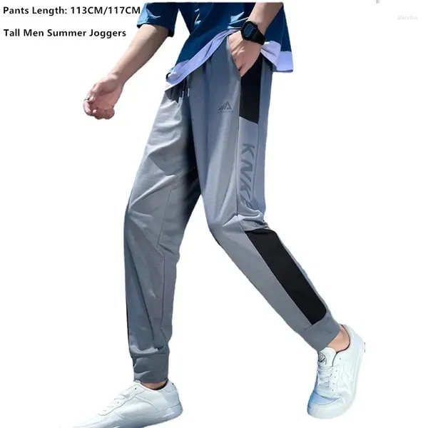 Pantalones para hombres Joggers deportivos 2M Altos Hombres delgados Verano Suelto Estirado Extra Largo Pantalones de pista Sudor Sobrelongitud Extendida Calle Desgaste