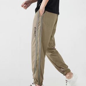 Pantalons pour hommes sport élégant à lacets taille moyenne bas hommes pantalon ample pour la fête