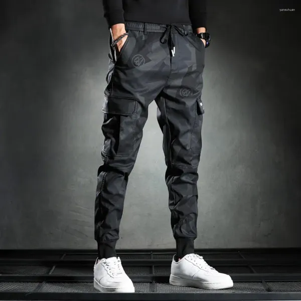 Pantalones de hombre Pantalones deportivos Cintura media Todo fósforo Hombre Estampado Tobillo atado