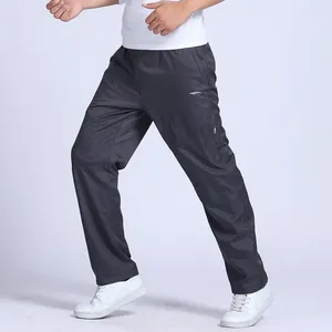 Herenbroeken sportkleding hindernissen snel drogen oefening elastische taille dubbele laag mannen ademend buiten joggers broek
