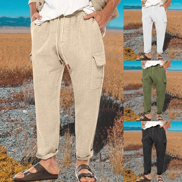 Pantalon masculin printemps et automne américain américain de cargaison pantalon multi-poche occasionnel