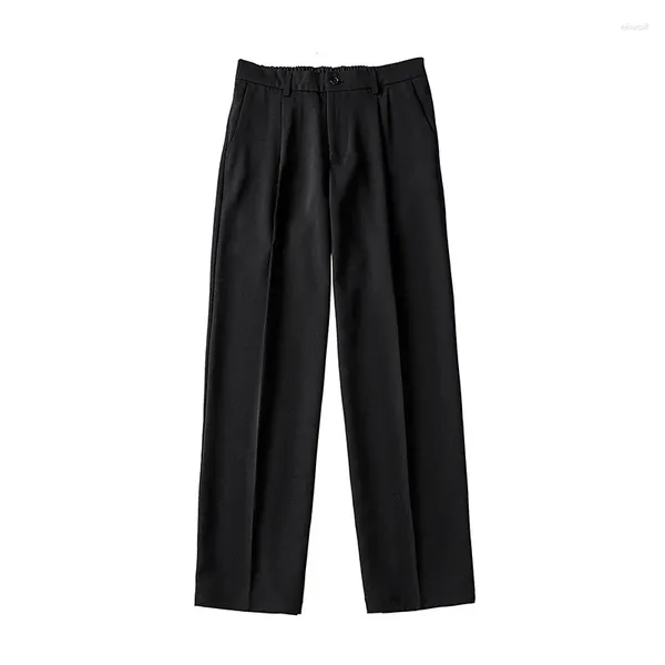 Pantalons pour hommes printemps et automne Version coréenne tendance chute de sol traînant la sensation de glace Tube droit costume ample décontracté