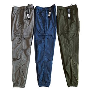 Pantalons pour hommes printemps et automne pantalons décontractés en Nylon en métal pour hommes brodés pantalons en Nylon en métal réfléchissant de haute qualité 230412