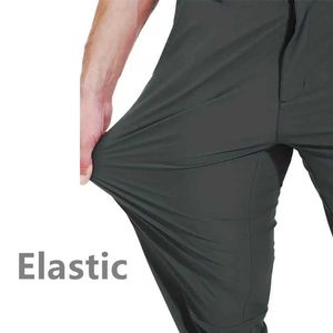 Herenbroek lente en herfstheren caiiawav elastische snelle drogende broek met elastische tailleband y240506BTAC