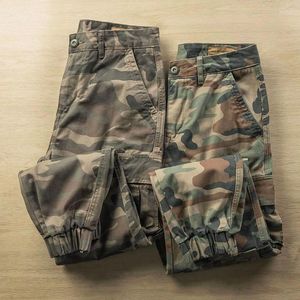 Herenbroeken Lente- en herfststijl Werk Camouflage Casual Katoen Comfortabele grote zakken Slim Fit Losse joggingbroek