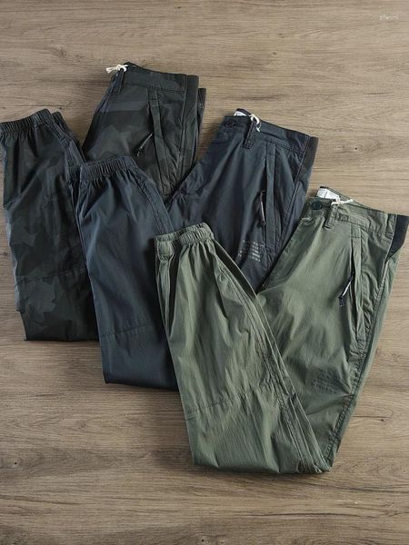 Pantalon masculin printemps et été américain rétro léger à séchage rapide mode décontracté.