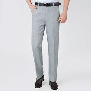 Pantalons pour hommes printemps et été décontracté taille haute taille haute tube droit coupe ample affaires
