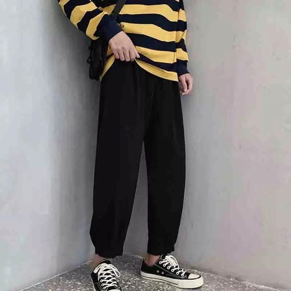 Pantalons pour hommes printemps et été coréen décontracté cheveux styliste Design de mode Style lâche neuf points Harem
