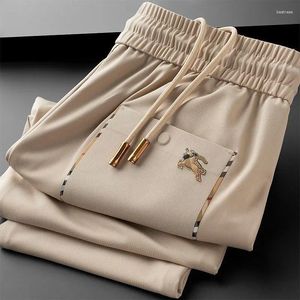 Pantalons pour hommes printemps automne broderie décontracté Jogging pantalons de survêtement mode pantalon ample de haute qualité affaires Streetwear