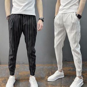 Pantalons pour hommes printemps automne Stretch à lacets crayon Super doux hommes pantalons poches pour un usage quotidien