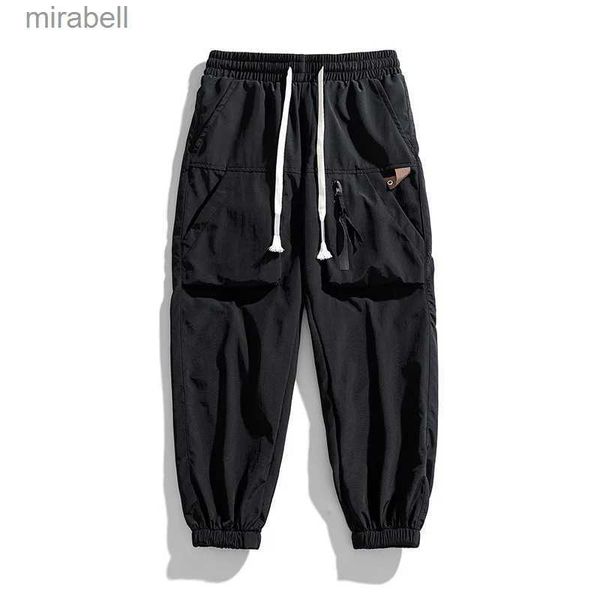 Men's Pants Printemps survêtement pantalons hommes fermeture éclair poche pantacourt mode coréen Streetwear pantalons de survêtement vêtements bas mâle grande taille YQ240108