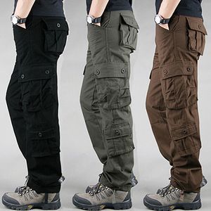 Pantalones de hombre Primavera Verano Otoño Invierno Pantalones cargo de hombre Pantalones militares de color caqui Pantalones tácticos de algodón casual Pantalones militares grandes Homme 230422