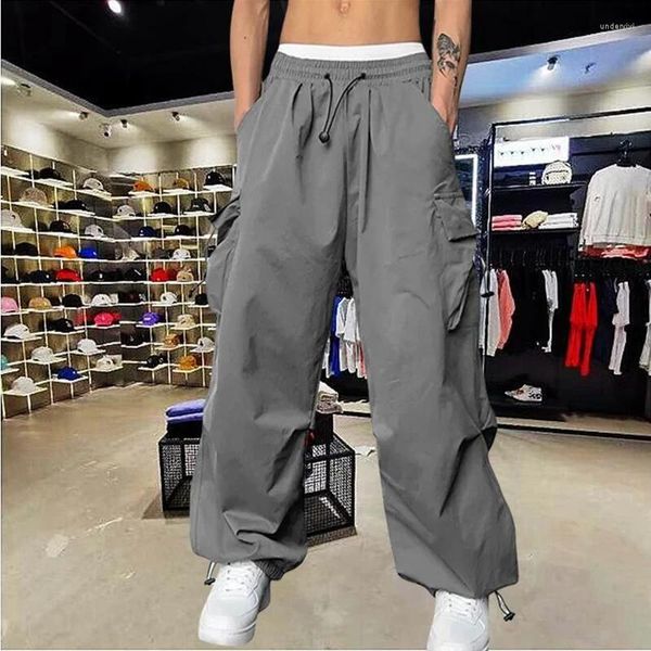 Pantalones para hombres Primavera Verano Cargo Hombres Streetwear Pantalones multibolsillos Harajuku Casual Jogger Pierna ancha suelta Mujer