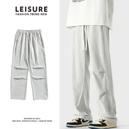 Pantalones para hombres primavera verano drap casual suelto y2k streetwear para hombre revisión coreana mucha ropa delgada transpirable