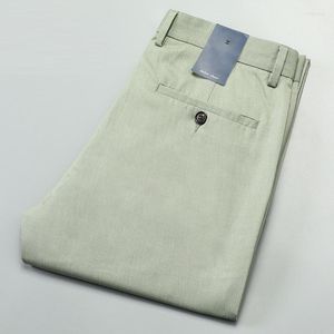 Pantalons pour hommes printemps été décontracté hommes vêtements droit affaires vert noir kaki pantalon pour homme marque 2023 taille 40 42 44