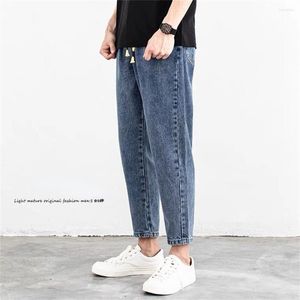 Mannen Broek Lente Zomer Jeans Katoen Denim Hip Hop Slack Bottom Joggers Streetwear Skinny Blue Hombre Harembroek Mannen s-3XL