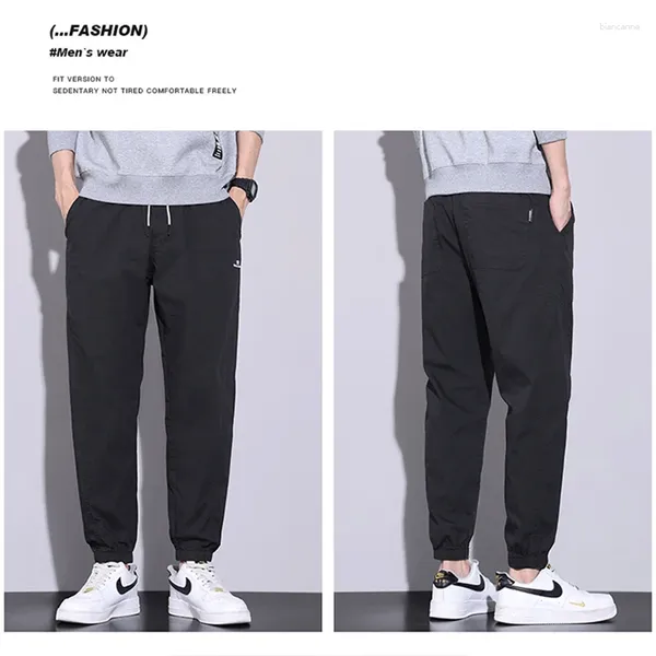 Pantalons pour hommes printemps/été style coréen polyvalent et confortable travail à 9 points marque de mode décontracté