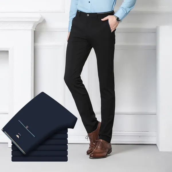Pantalons pour hommes Printemps / Été Loisirs Version coréenne Slim Fit Fashion City Quatre côtés Stretch Vêtements longs