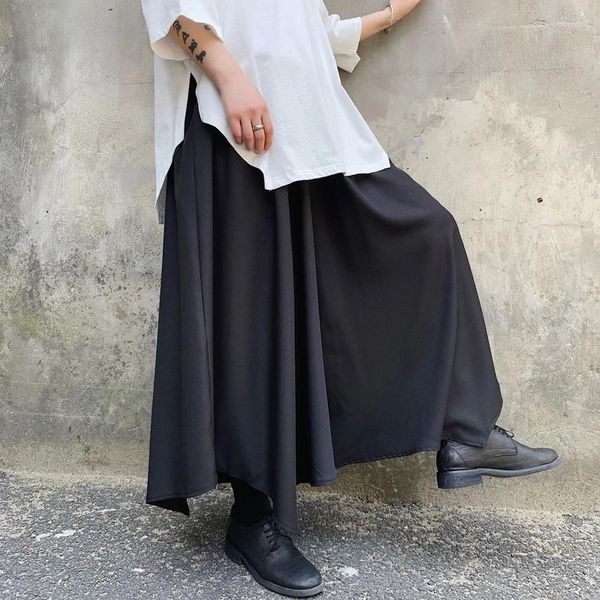 Pantalons pour hommes printemps/été culottes amples à jambes larges grande cloche-bas coiffeur noir Yamamoto